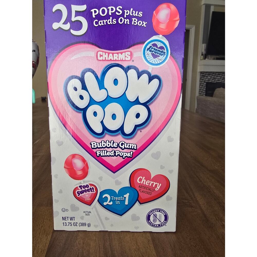 Blow Pops Valentine's Day Classroom Exchange Bubble Gum Pops Candy